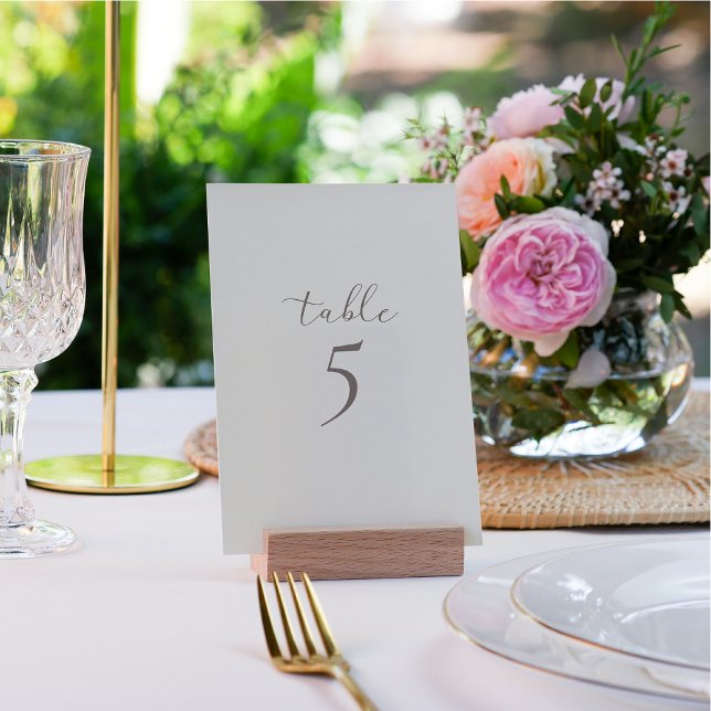 Tarjeta De Mesa Pájaros y hojas, carta romántica beige número de m (Subido por el creador)