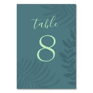Tarjeta De Mesa Paleta de sombra Verde azulada