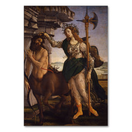 Tarjeta De Mesa Pallas y el Centaur de Botticelli