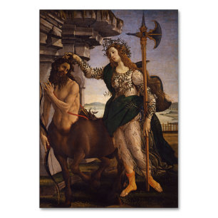Tarjeta De Mesa Pallas y el Centaur de Botticelli