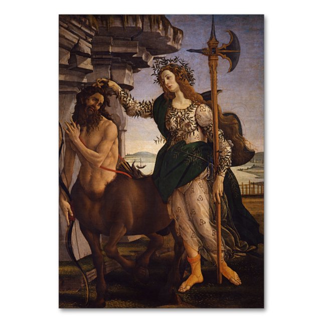 Tarjeta De Mesa Pallas y el Centaur de Botticelli (Anverso)