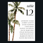 Tarjeta De Mesa Palm Tree Tropical Island Minimal Beach Wedding<br><div class="desc">Isla tropical del árbol de palmas Número mínimo de tabla de bodas de playa Mensaje si necesita algún ajuste</div>