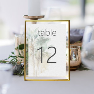 Tarjeta De Mesa Palm Trees tropicales Boda moderno