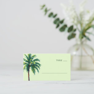 Tarjeta De Mesa Palmera minimalista verde calmado