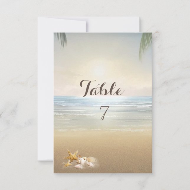 Tarjeta de mesa Palms Sunset Beach (Anverso)