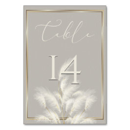 Tarjeta De Mesa Pampas Grass