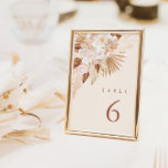 Tarjeta De Mesa Pampas Grass Terracotta Table Number Cards<br><div class="desc">Ayude a sus huéspedes a encontrar su camino con este número de tabla de doble cara. El diseño cuenta con un ramo acuático de hojas exóticas secas, pampas y flores. Diseñado para coordinar con para la colección de invitaciones a bodas "ANNA". Para cambiar detalles, haga clic en "Personalizar". Para mover...</div>