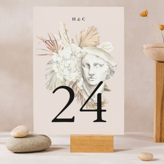 Tarjeta De Mesa Pampas rosadas Grasas secas Flor de jungla tropica (Subido por el creador)