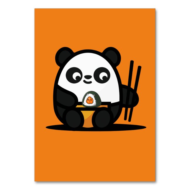 Tarjeta De Mesa Panda de Sushi (Anverso)