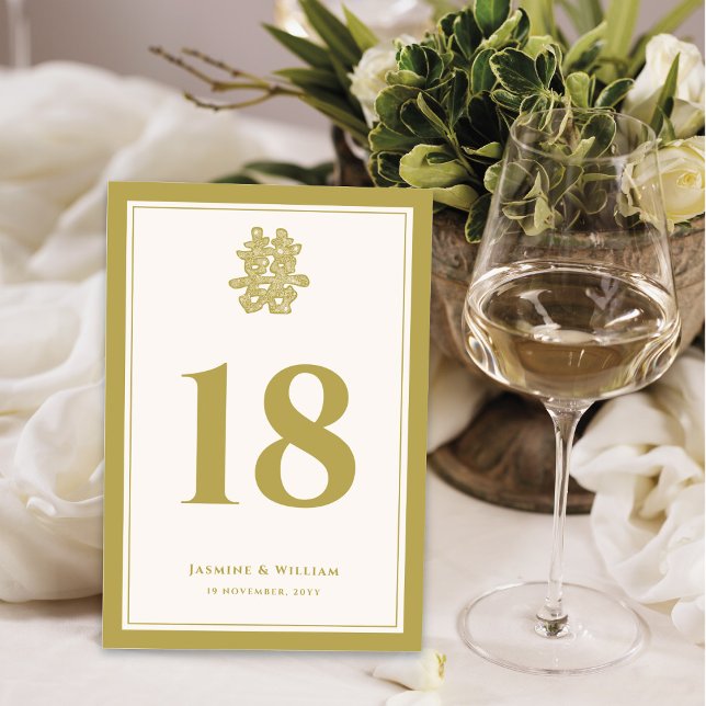 Tarjeta De Mesa Papel floral corta doble felicidad Boda chino (Subido por el creador)