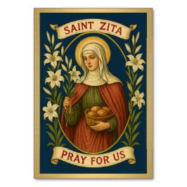 Tarjeta de mesa para Bodas católicos de Santa Elen