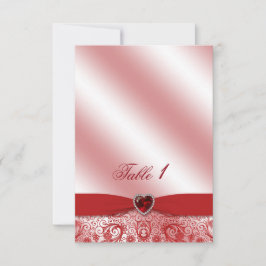 Tarjeta de mesa para el 40º aniversario de bodas d