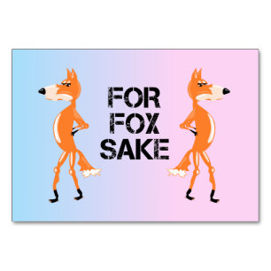Tarjeta De Mesa Para Fox Sake Foxes Tener un desacuerdo.