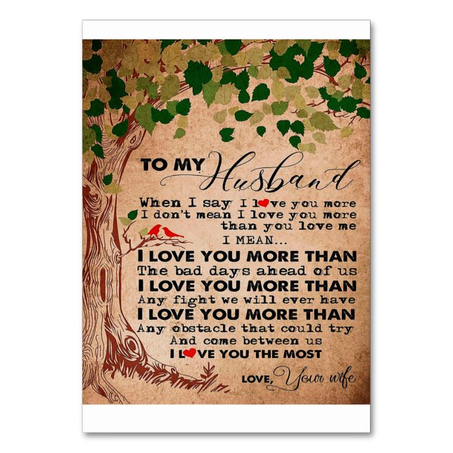 Tarjeta De Mesa Para tu increíble marido, regalo de cumpleaños par (Anverso)