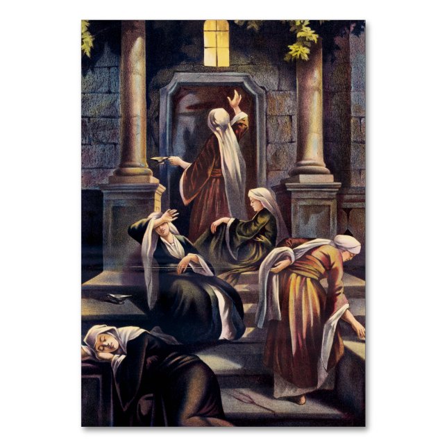 Tarjeta De Mesa Parábola de las diez vírgenes (Anverso)