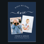 Tarjeta De Mesa Pareja a través de los años Foto Boda Moderna<br><div class="desc">Recuerda y diviértete con los números de mesa de tu recepción de boda - Estos elegantes números de mesa simples te dan la opción de incluir una fotografía de la novia y el novio a la misma edad que el número de mesa, el nombre de la novia y el novio...</div>