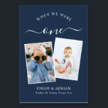 Tarjeta De Mesa Pareja a través de los años Foto Boda Moderna<br><div class="desc">Recuerda y diviértete con los números de mesa de tu recepción de boda - Estos elegantes números de mesa simples te dan la opción de incluir una fotografía de la novia y el novio a la misma edad que el número de mesa, el nombre de la novia y el novio...</div>