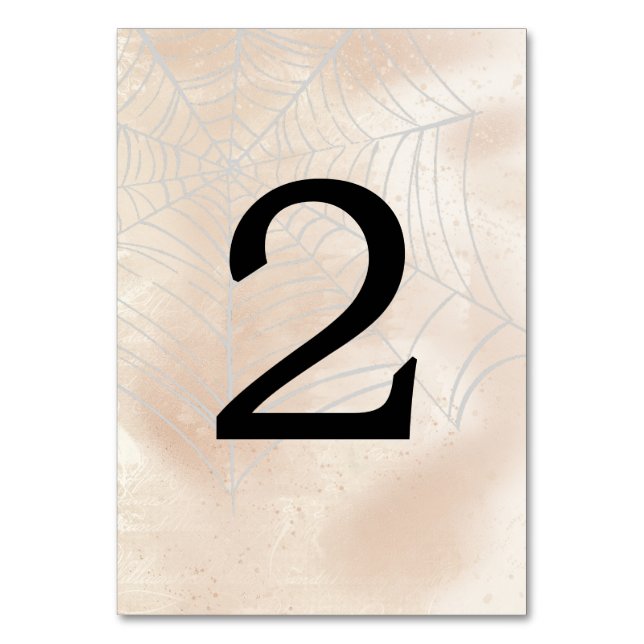 Tarjeta De Mesa Pareja pequeña espeluznante número 2 (Anverso)