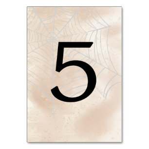 Tarjeta De Mesa Pareja pequeña espeluznante número 5