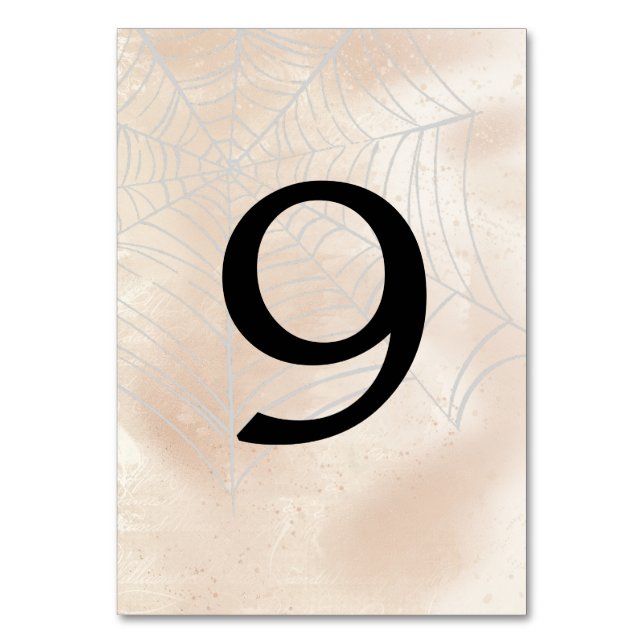 Tarjeta De Mesa Pareja pequeña espeluznante número 9 (Anverso)