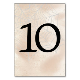 Tarjeta De Mesa Pareja pequeña espeluznante número de tabla 10