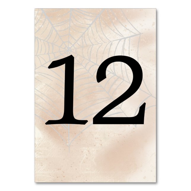 Tarjeta De Mesa Pareja pequeña espeluznante número de tabla 12 (Anverso)