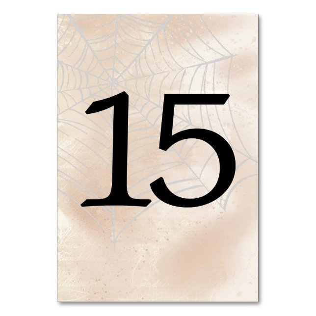 Tarjeta De Mesa Pareja pequeña espeluznante número de tabla 15 (Anverso)