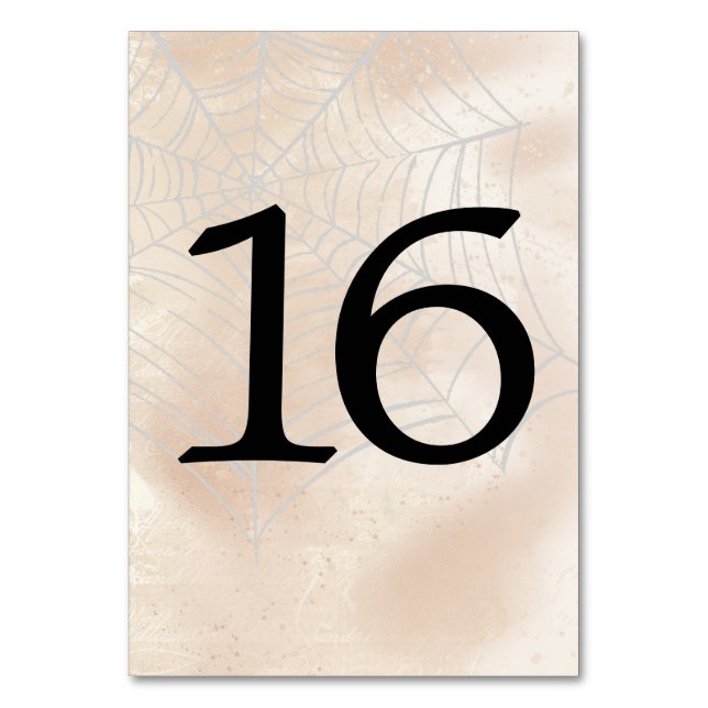 Tarjeta De Mesa Pareja pequeña espeluznante número de tabla 16 (Anverso)