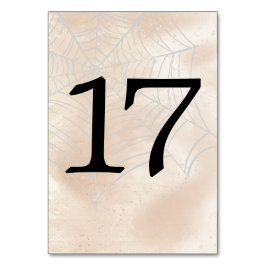 Tarjeta De Mesa Pareja pequeña espeluznante número de tabla 17