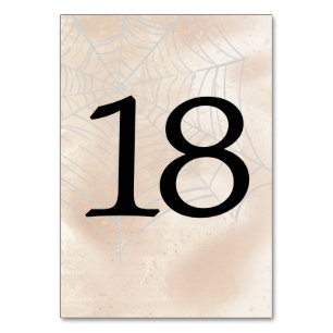 Tarjeta De Mesa Pareja pequeña espeluznante número de tabla 18