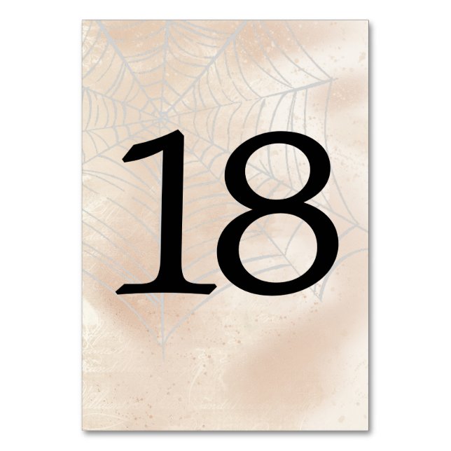 Tarjeta De Mesa Pareja pequeña espeluznante número de tabla 18 (Anverso)