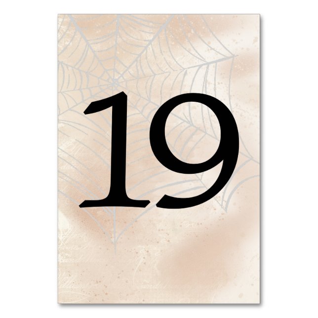 Tarjeta De Mesa Pareja pequeña espeluznante número de tabla 19 (Anverso)