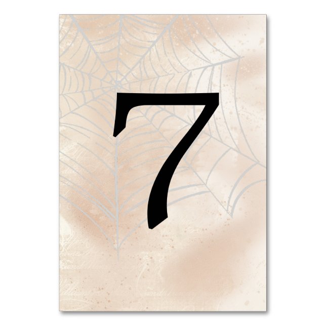 Tarjeta De Mesa Pareja pequeña pareja espeluznante número 7 (Anverso)
