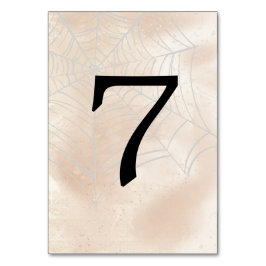 Tarjeta De Mesa Parejita Tenebrosa Mesa Número 7
