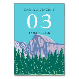 Tarjeta De Mesa Parque nacional Yosemite Boda Retro