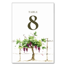 Tarjeta De Mesa Paso Robles Vineyard Winery Boda