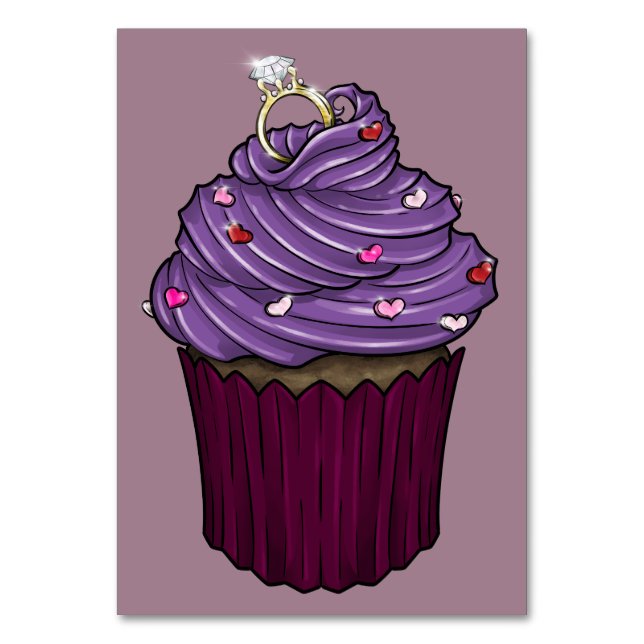 Tarjeta De Mesa Pastel de propuesta dulce (Anverso)