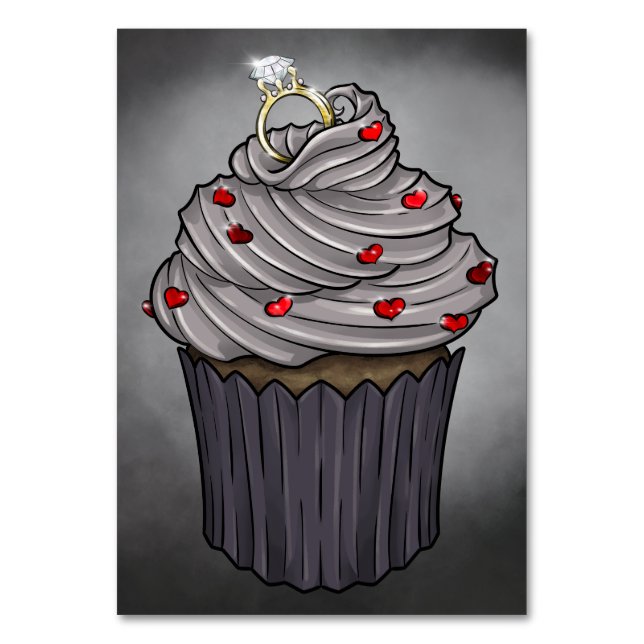 Tarjeta De Mesa Pastel de propuesta dulce (Anverso)