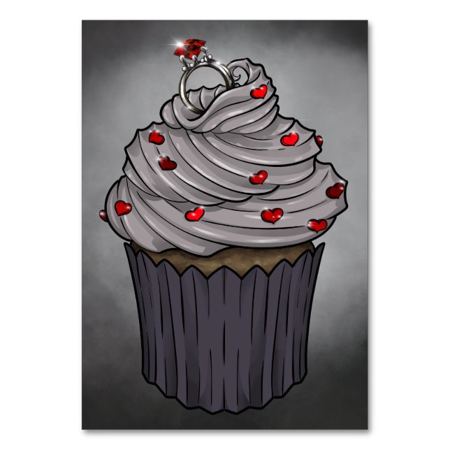 Tarjeta De Mesa Pastel de propuesta dulce (Anverso)