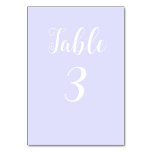 Tarjeta De Mesa Pastel Periwinkle Purple