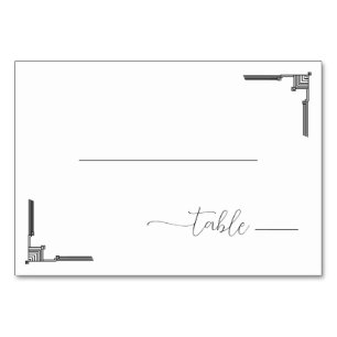 Tarjeta De Mesa Patas de mesa minimalistas negras sofisticadas