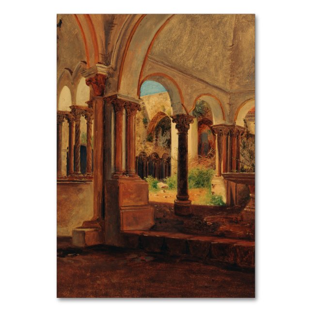 Tarjeta De Mesa Patio de monasterio abandonado (Anverso)