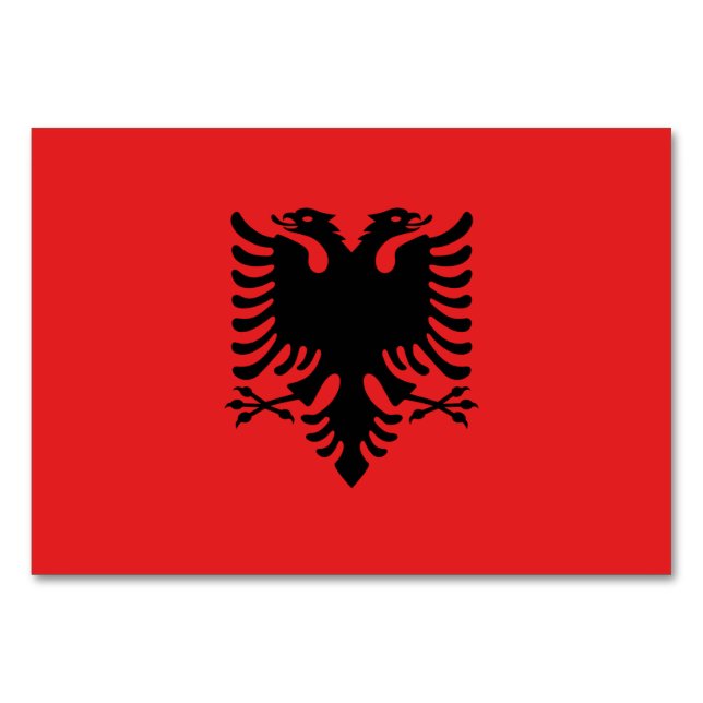 Tarjeta de mesa patriótica con bandera de Albania (Anverso)