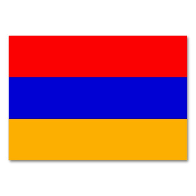 Tarjeta de mesa patriótica con bandera de Armenia (Anverso)
