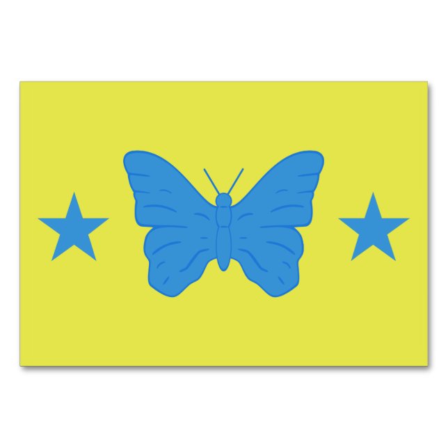 Tarjeta de mesa patriótica con Bandera de Bady Bas (Anverso)