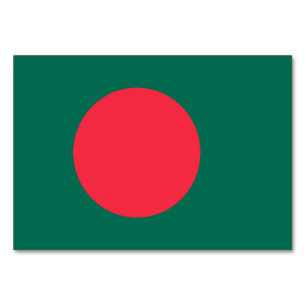 Tarjeta de mesa patriótica con bandera de Banglade