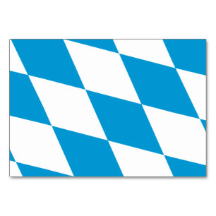 Tarjeta de mesa patriótica con bandera de Baviera