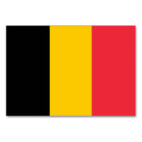 Tarjeta de mesa patriótica con bandera de Bélgica