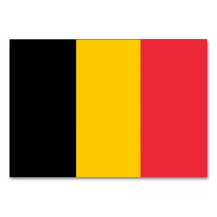 Tarjeta de mesa patriótica con bandera de Bélgica