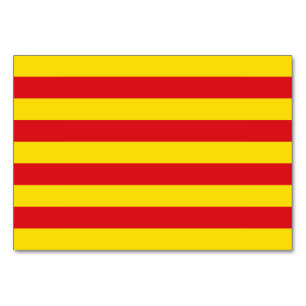 Tarjeta de mesa patriótica con bandera de Cataluña
